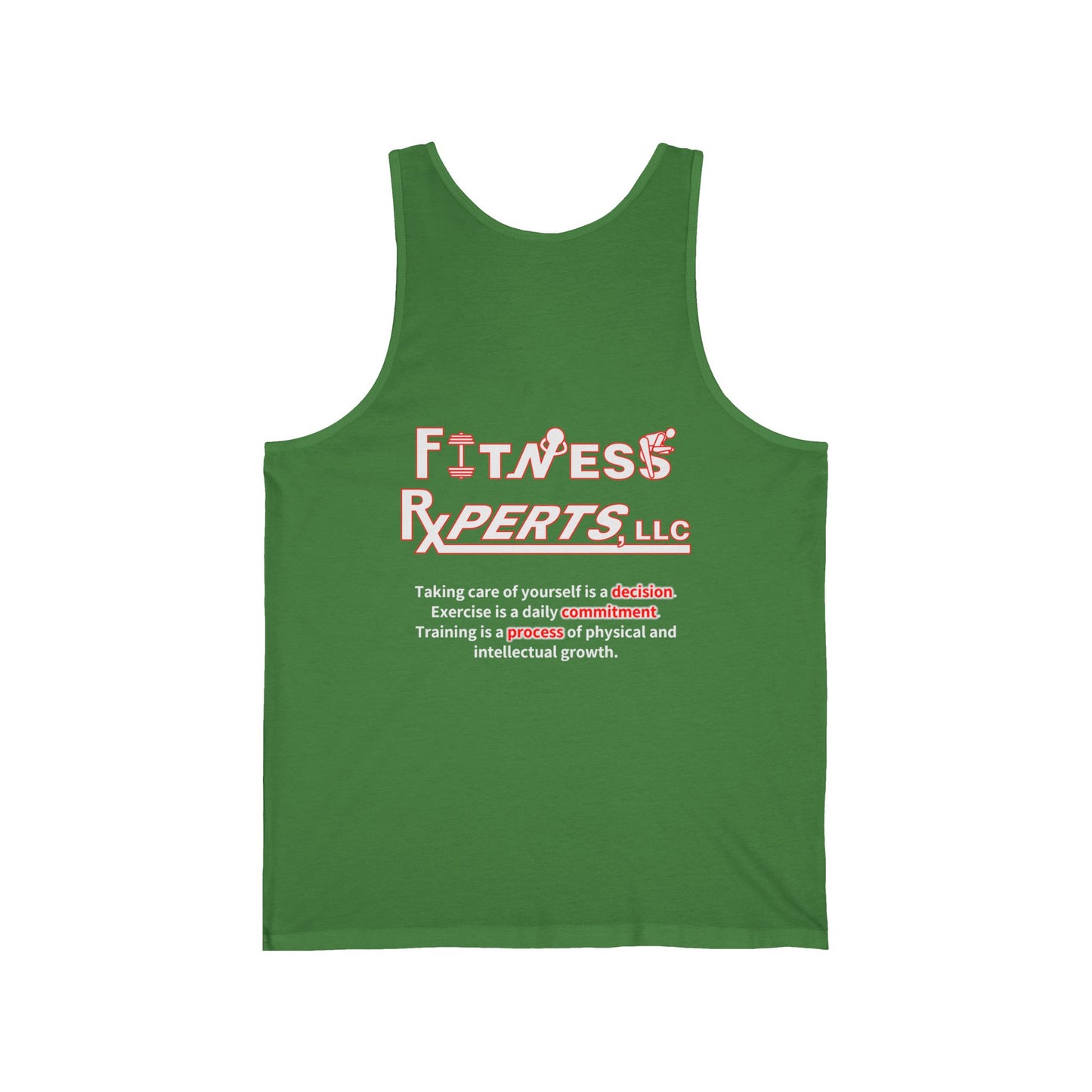 FITNESS RxPERTS Unisex Fitness Jersey Tank - Motivational Workout Apparel