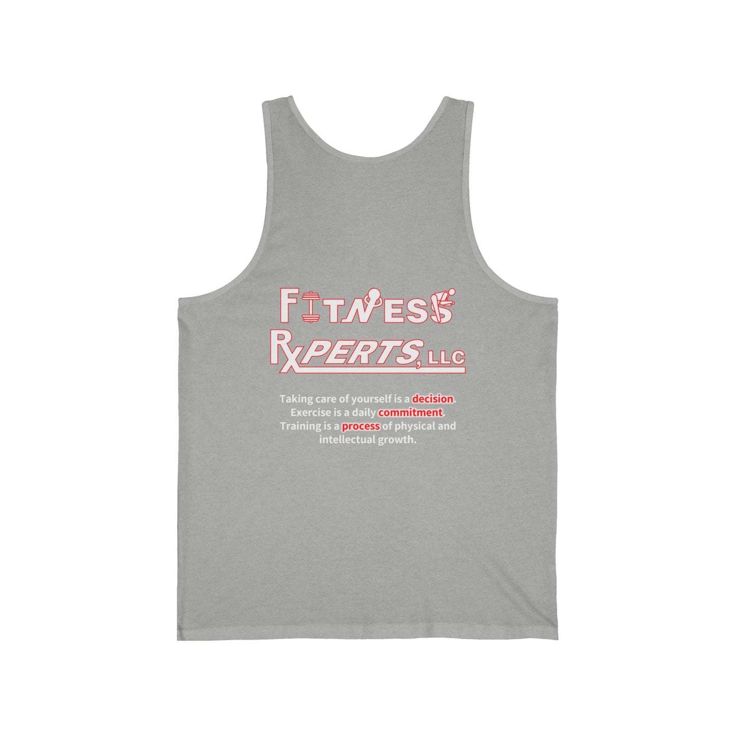 FITNESS RxPERTS Unisex Fitness Jersey Tank - Motivational Workout Apparel