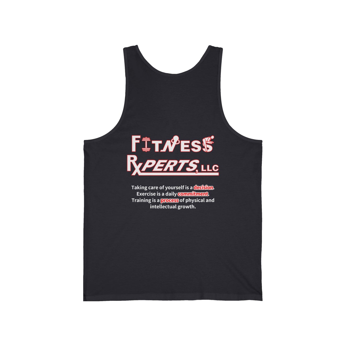 FITNESS RxPERTS Unisex Fitness Jersey Tank - Motivational Workout Apparel