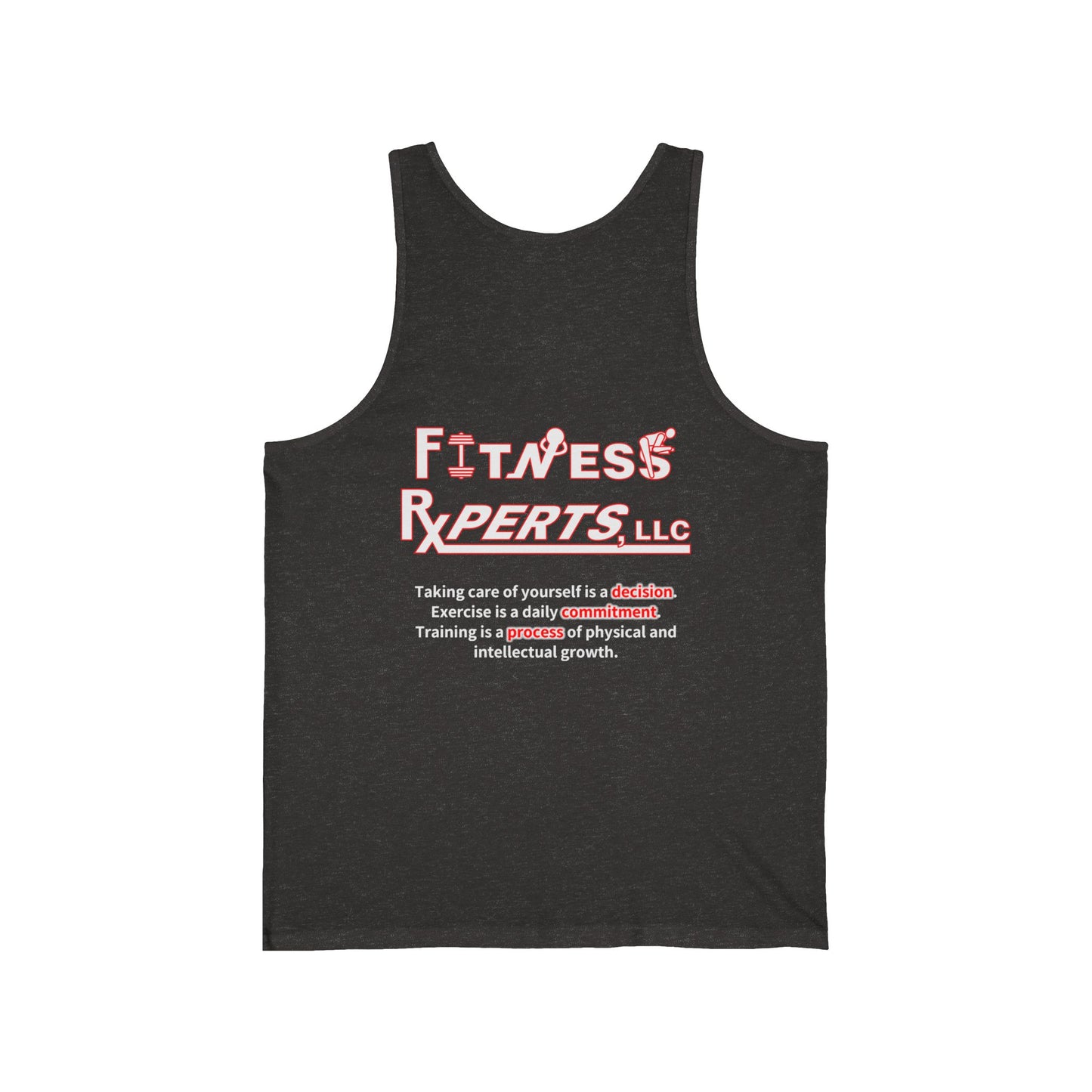 FITNESS RxPERTS Unisex Fitness Jersey Tank - Motivational Workout Apparel