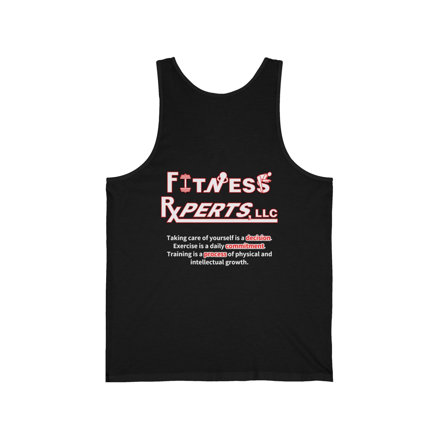 FITNESS RxPERTS Unisex Fitness Jersey Tank - Motivational Workout Apparel