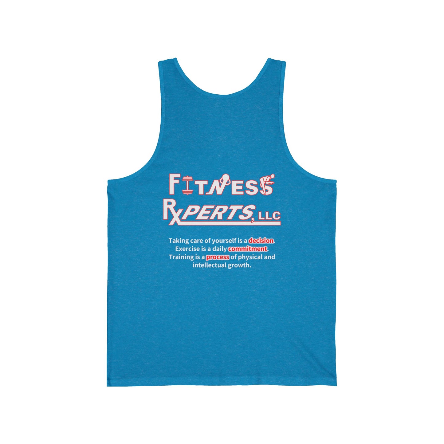 FITNESS RxPERTS Unisex Fitness Jersey Tank - Motivational Workout Apparel