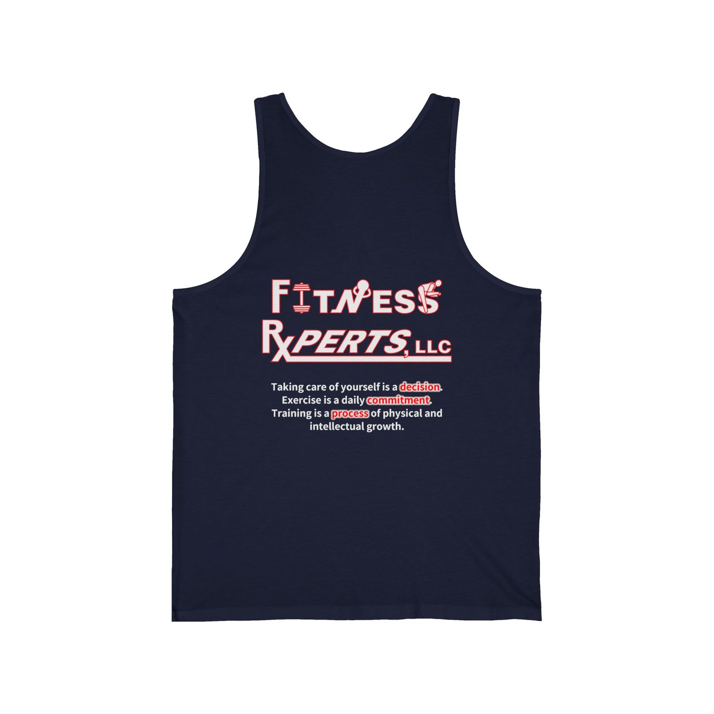 FITNESS RxPERTS Unisex Fitness Jersey Tank - Motivational Workout Apparel