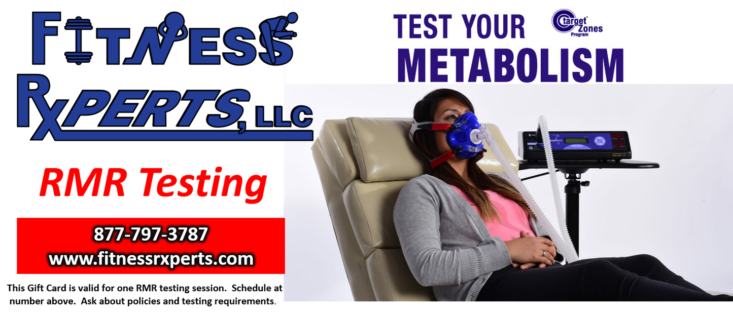 Resting Metabolic Rate (RMR) Testing Gift Card